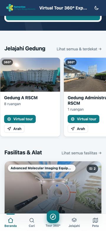 Isi beranda — tampilan ponsel